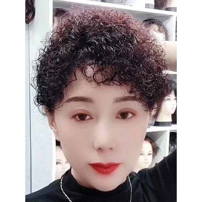 假发卷发洋气假发真头发发箍中长图片