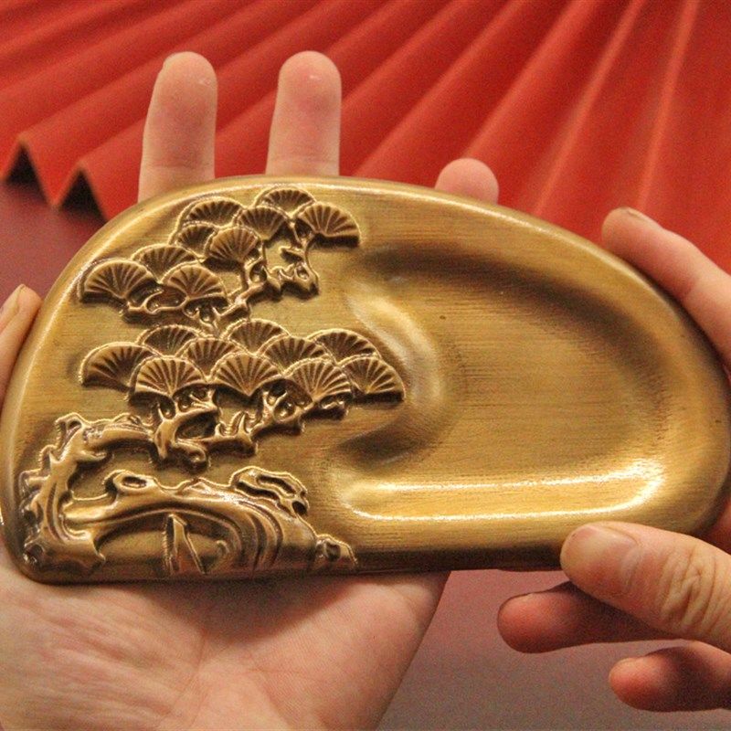 明色青松之志黄铜砚台学生书法用品水墨国画墨池古典文房四宝,文具电教/文化用品/商务用品,文房四宝,淘宝优惠券,粉丝福利购,淘宝优惠卷