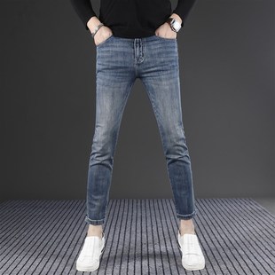 男款 2025新款 子9分裤 薄款 休闲裤 九分牛仔裤 小脚男士 高端夏季 修身