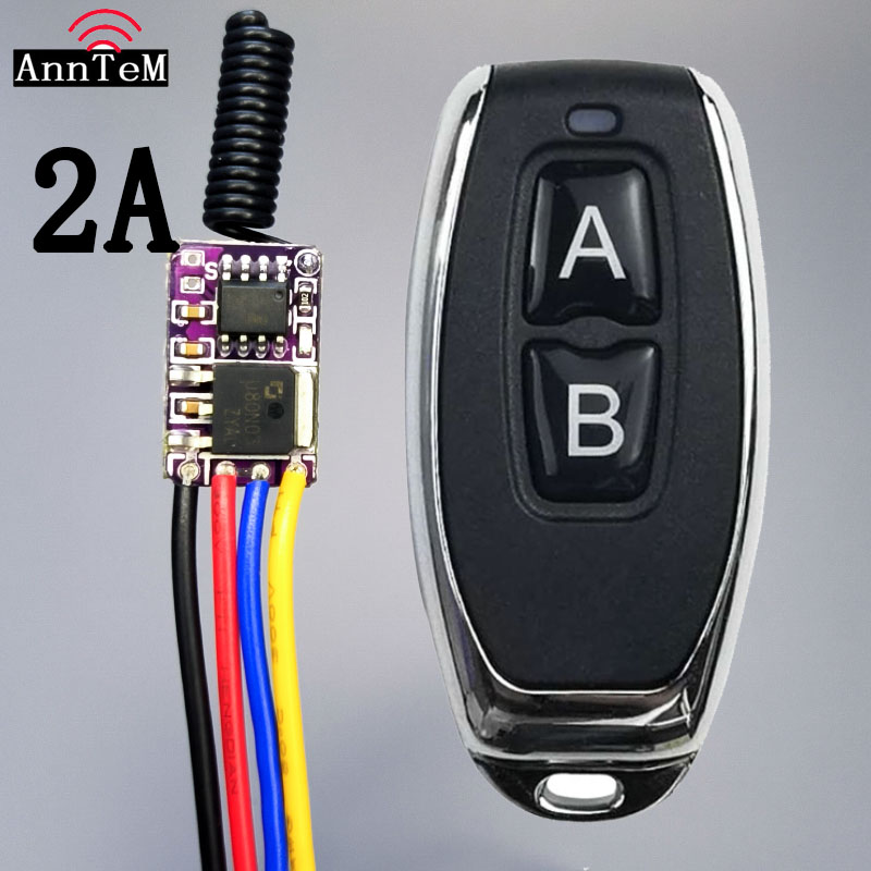 433RF射频无线遥控开关3.7V4.5V12V24V电流通断控制器LED电源控