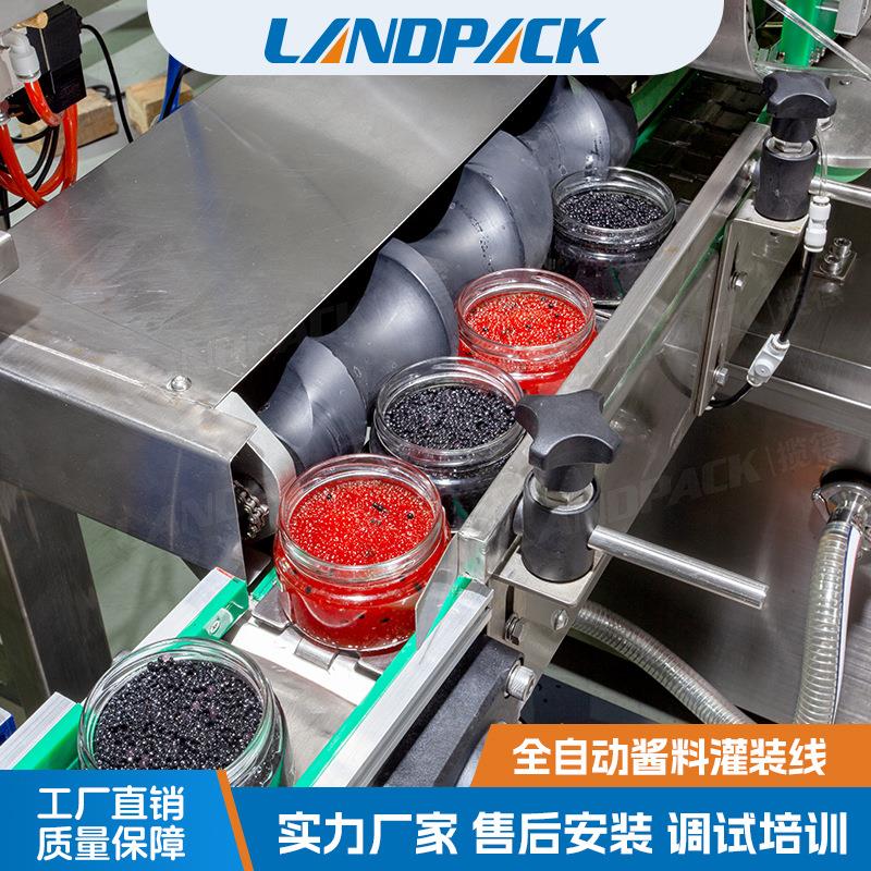 定制牛肉酱酱塞式灌装机 蓝莓酱玻籽Land pac璃瓶灌装机 蟹活黄鱼图片