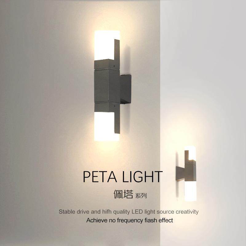 走廊室内壁灯方形户外楼梯过道亚克力创意配件庭院阳台创意设计