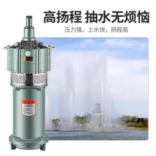 QD多级潜水泵220V单相大流量灌溉家用水井高扬程降水工程抽水泵