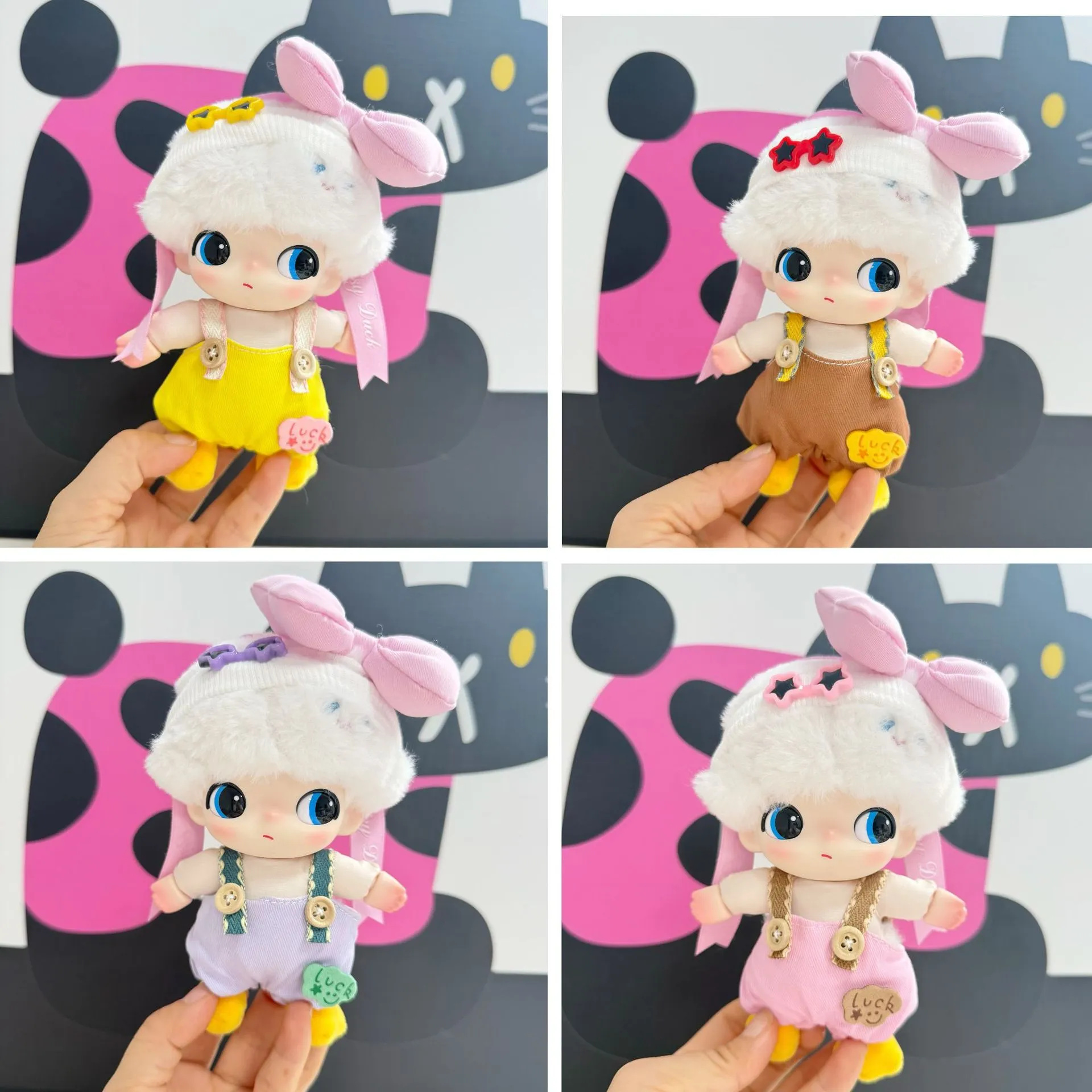爆款仅衣服】DIMOO WORLD盲盒毛绒挂件衣服LUCK小背带布鲁托着替