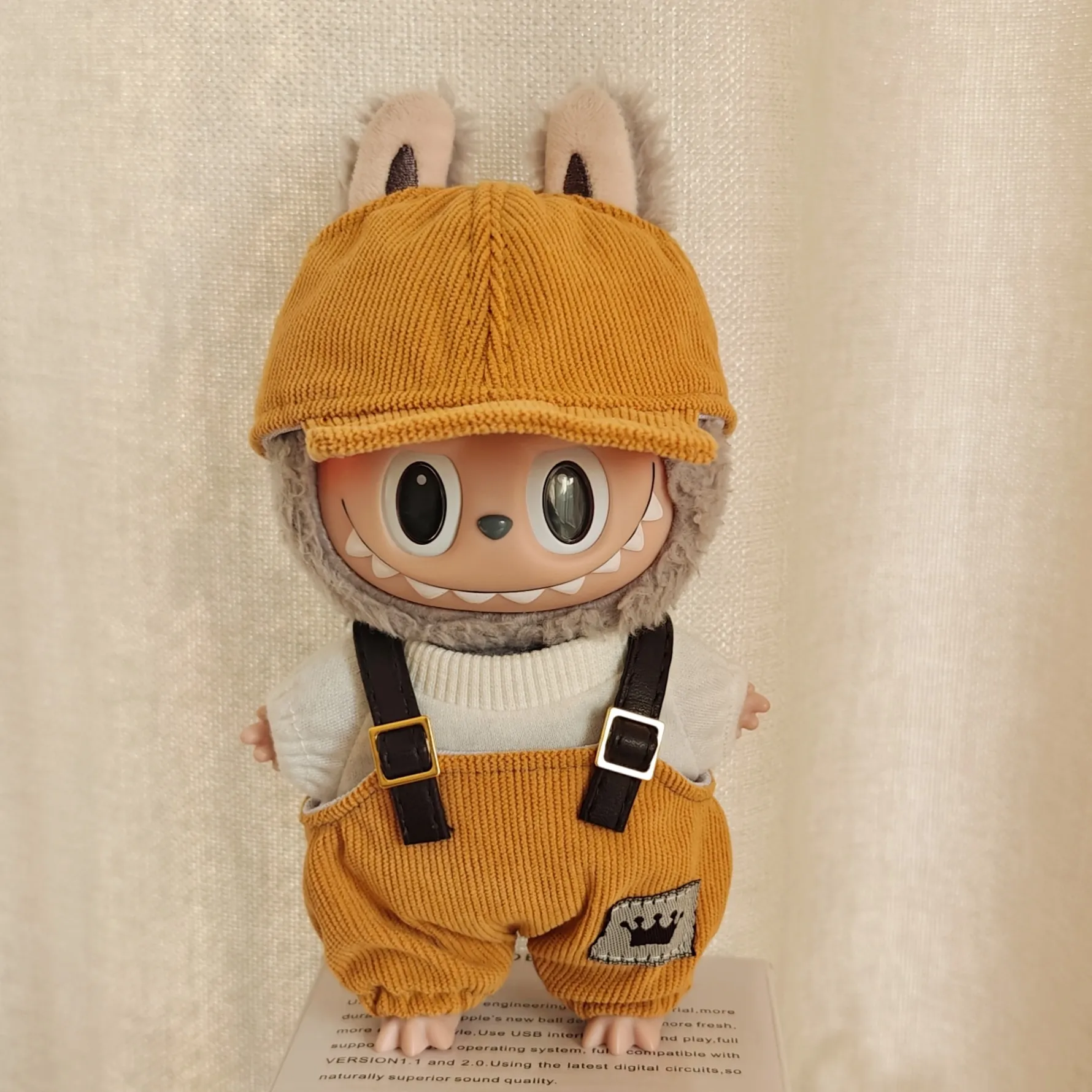 仅衣服】一二代盲盒Labubu娃衣服毛绒搪胶脸公仔挂件拉布布坐坐派