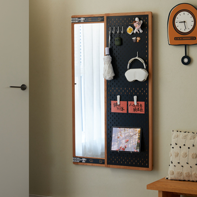 喜盈森轻奢风圆状洞洞板储物镜