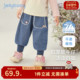 时尚 宝宝春装 子儿童甜美牛仔裤 百搭小童束脚裤 7A抗菌 女童春夏裤
