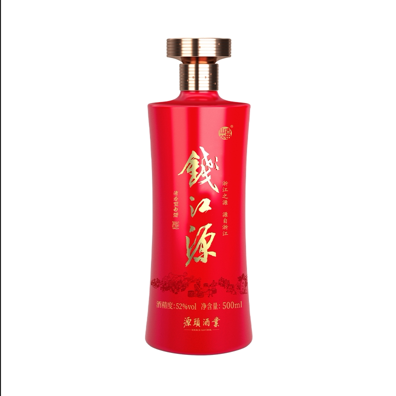 钱江源白酒钱八52度纯粮清香型白酒过年送礼佳品500ml礼盒