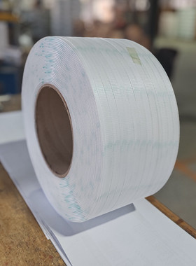 食品厂打包选用的新伟嘉音11068白色PP机用打包带