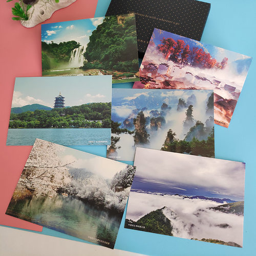 世界各地100张风景明信片中国城市景点唯美建筑旅游纪念圣诞贺卡