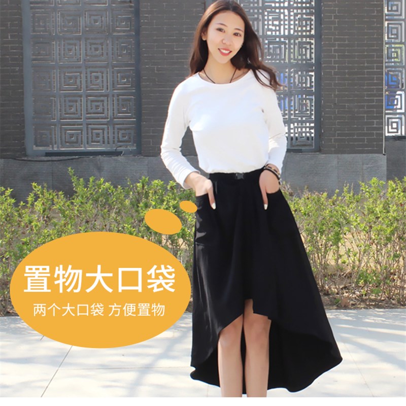 骑单车开摩托车电动踏板车防晒裙挡风被防走光裙子雪纺半身裙夏女