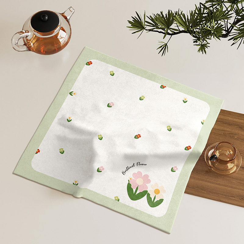 茶盘盖巾茶具果盘小尺寸盖布小家电正方形多用遮尘布茶台装饰盖巾