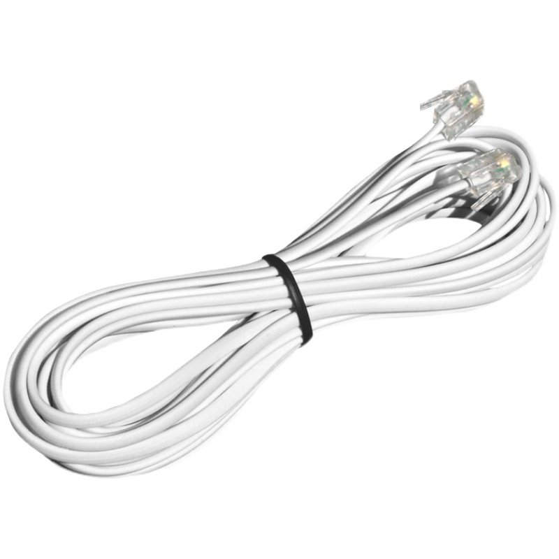 座机电话线2芯4芯延长线成品电话跳线四芯室外固话电话机连接线器