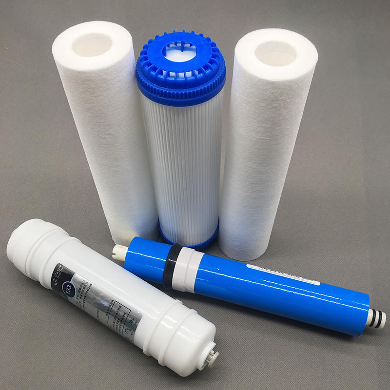 五级RO膜反渗透加热一体纯水机自来水井水家用净水器过滤芯全套