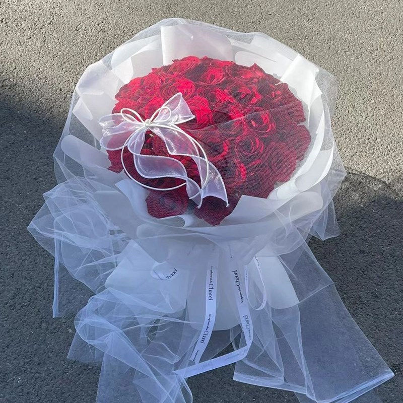 白色黑色仙女纱花艺纱网纱幔大雪纱网纱包花束的纱鲜花包装纸材料