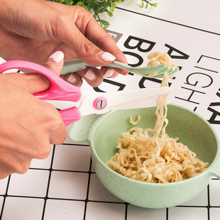 宝宝辅食剪刀不锈钢小婴儿便携食物品剪餐具菜肉儿童外带套装陶瓷