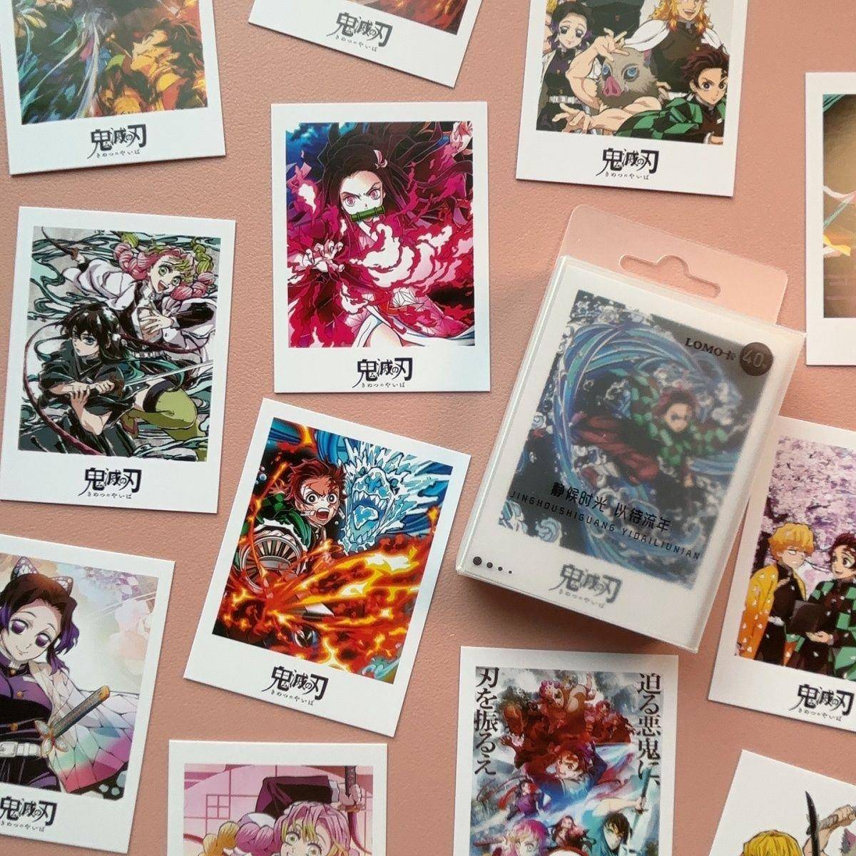 9.鬼灭之刃lomo卡炭治郎祢豆子二次元动漫周边自印小卡贺卡明信片