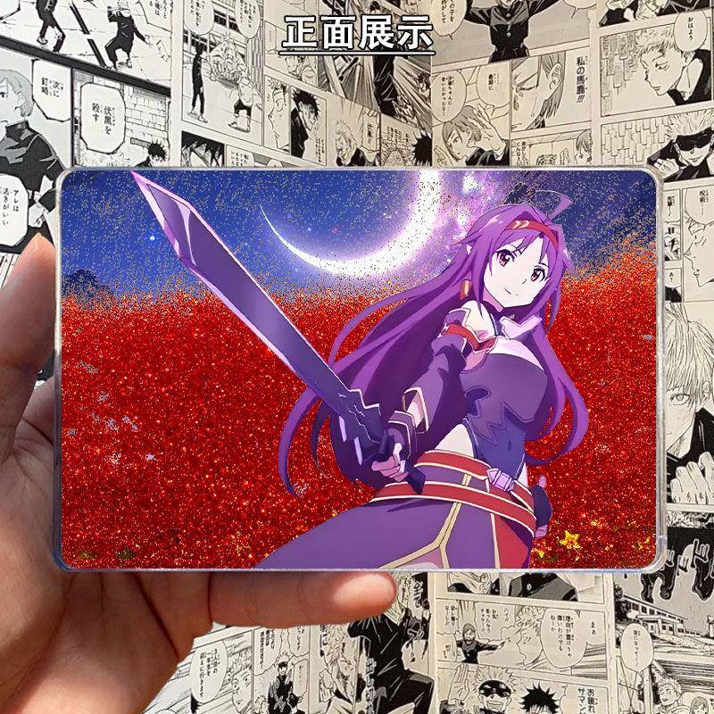 刀剑神域绀野木棉季周边吧唧流麻砖立牌挂件二次元亚克力流沙麻将