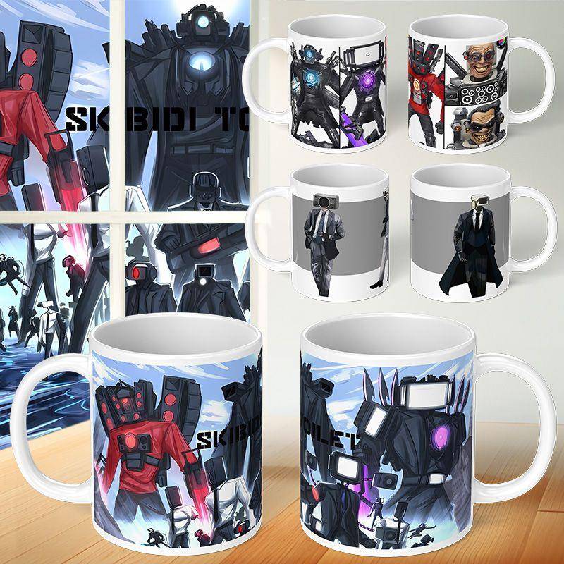 马桶人水杯监控人大战马桶人马克杯儿童喝水杯子陶瓷泰坦电视人音