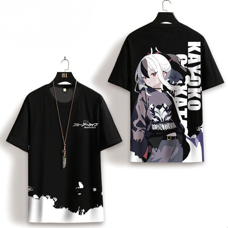 碧蓝档案 砂狼白子 鬼方佳代子 蔚蓝周边同款短袖t恤二次元痛衣服