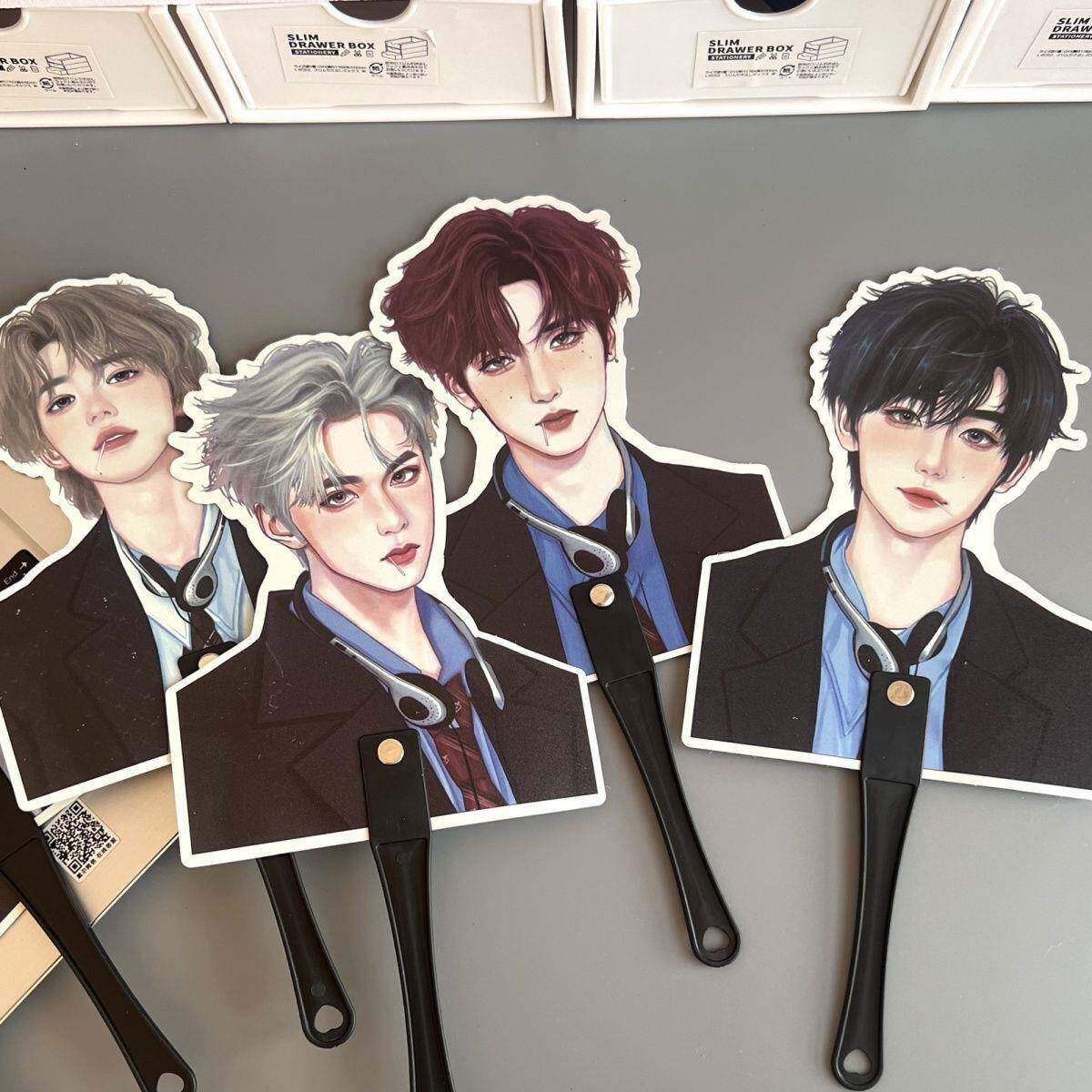 新新款高颜值TNT时代少年团宋亚轩马嘉祺夏季手持扇子手拿随身携