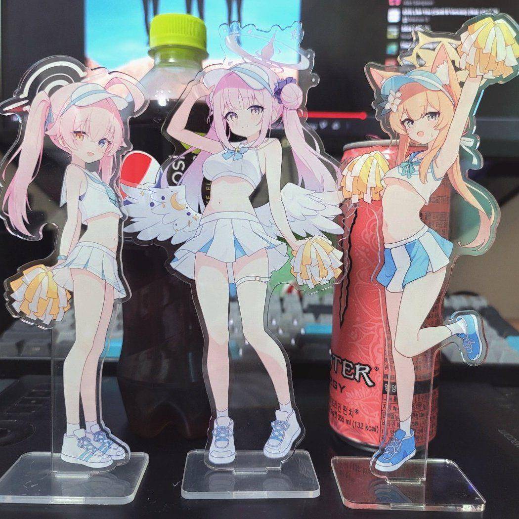 蔚蓝档案星野 未花 玛丽啦啦队系列15cm双面夹层亚克力立牌