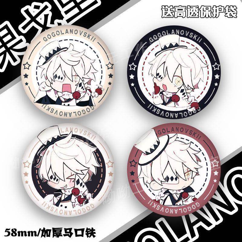 新款文豪野犬果戈里镭射吧唧同人徽章痛包装饰背包挂饰收藏精美纪