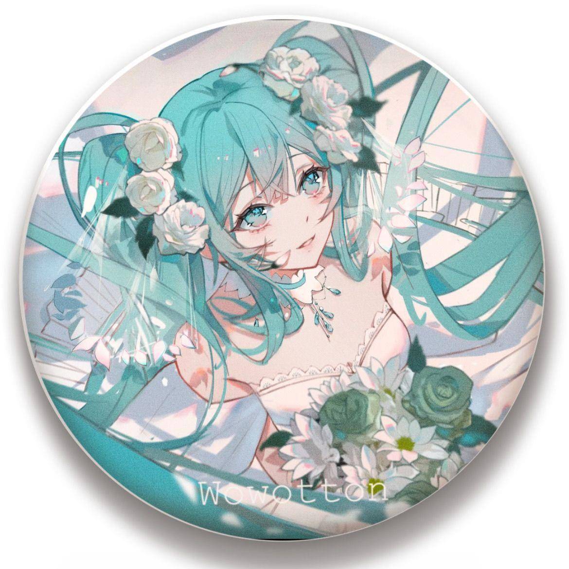 初音同人周边游戏装饰二次元吧唧徽章谷子镭射未来礼物胸针