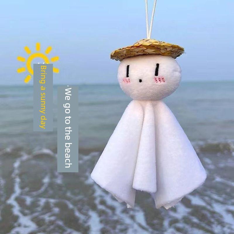 晴天娃娃日本风格风格帽子风铃长毛绒布娃娃女孩可爱的包吊坠房间