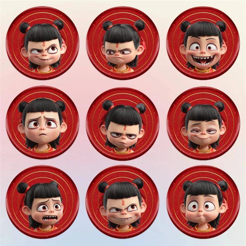 【24小时发货】哪吒徽章表情包吧唧哪吒之魔童降世周边马口铁挂件