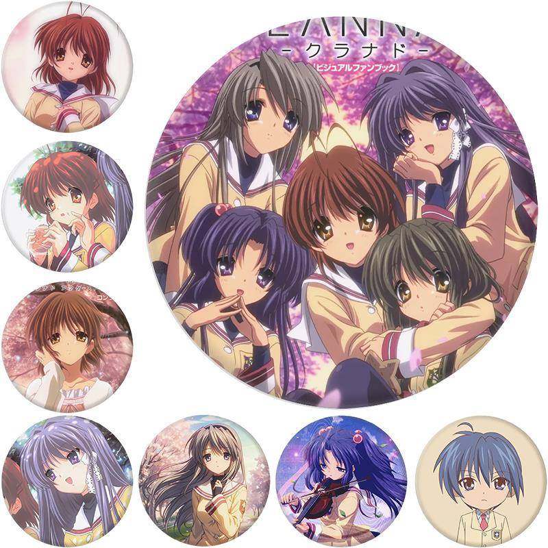 CLANNAD周边收藏吧唧 谷子二次元 马口铁徽章 镜子钥匙扣 配饰