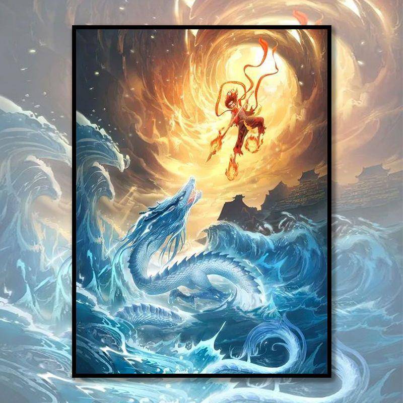 哪吒之魔童降世十字绣2021新款线绣小件卡通动漫刺绣简单手工自己