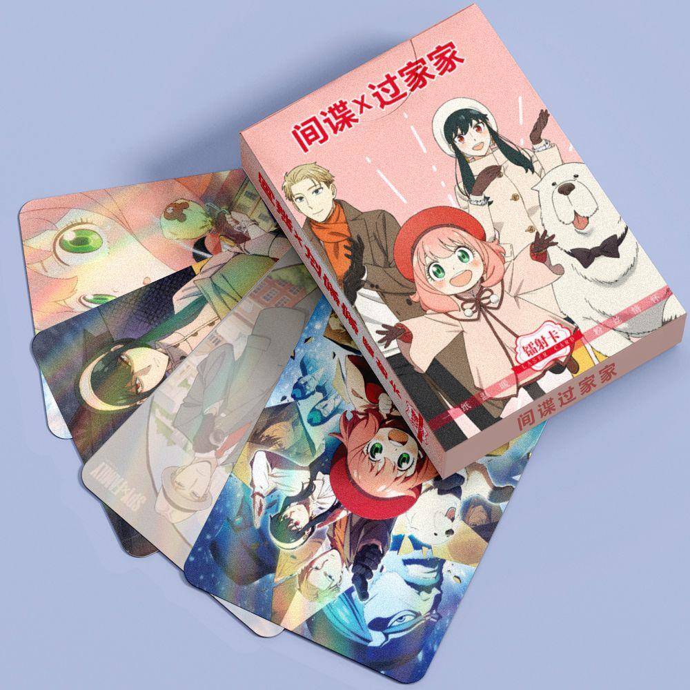 109张图55张镭射三寸小卡间谍x过家家周边LOMO黄昏阿尼亚约尔福杰