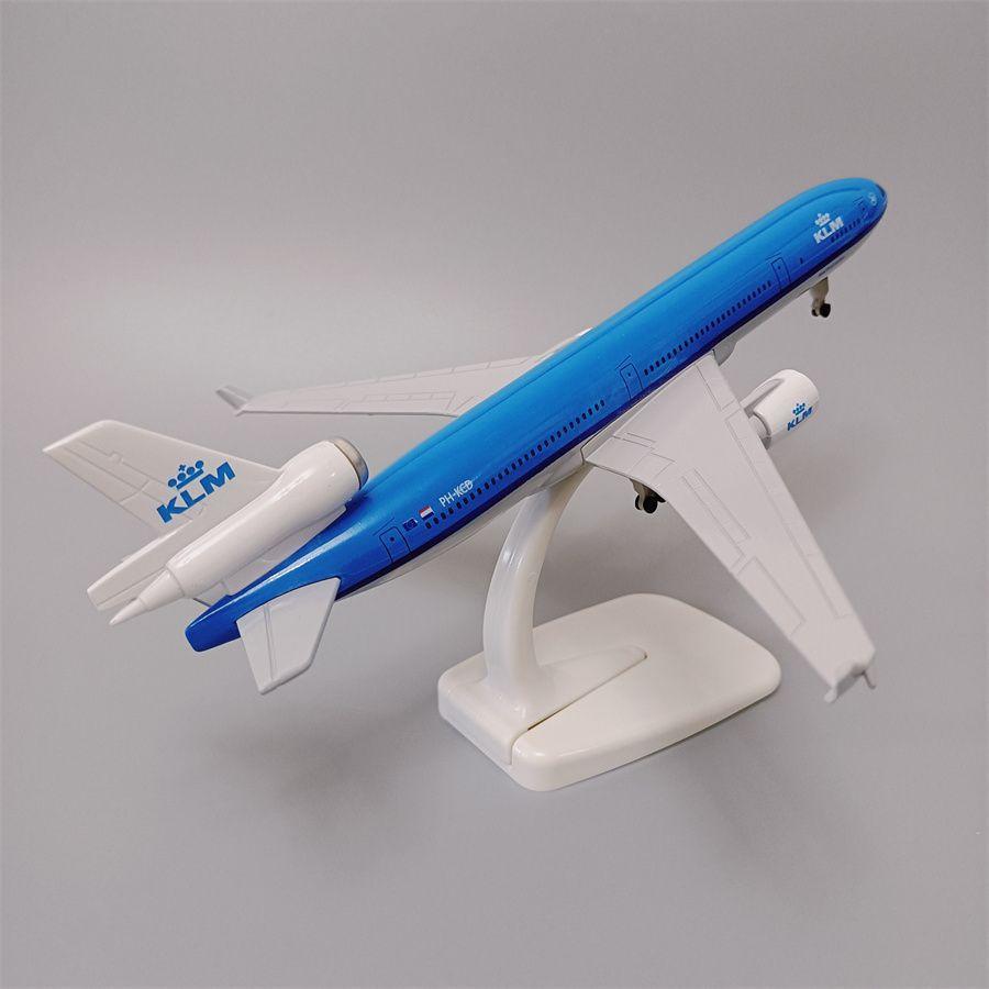 dc10飞机模型带起落架20cm荷兰航空KLM麦道MD-11合金仿真飞机
