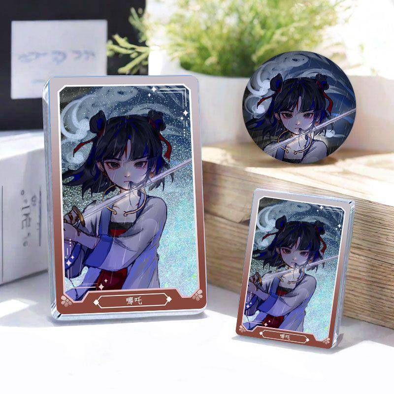 哪吒流沙麻将徽章二次元周边亚克力立牌生日礼物摆件吧唧