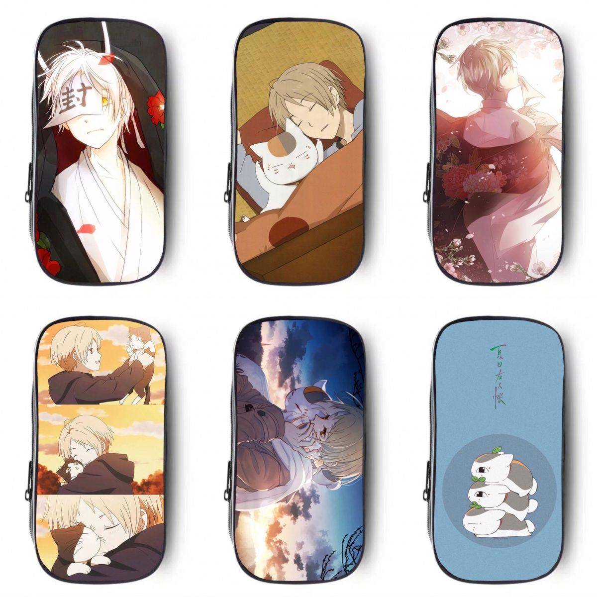 夏目友人帐猫咪老师 大容量儿童铅笔盒文具盒初高中小学生布笔袋