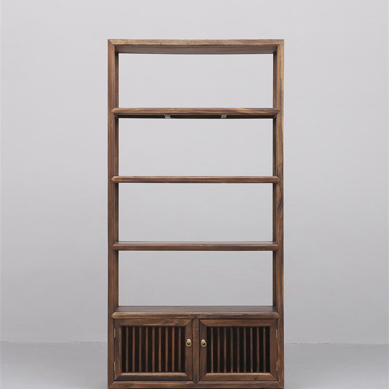 初韵博古架实h木书架南美胡桃木多宝阁新中式置物架,商业/办公家具,办公储物柜,淘宝优惠券,粉丝福利购,淘宝优惠卷