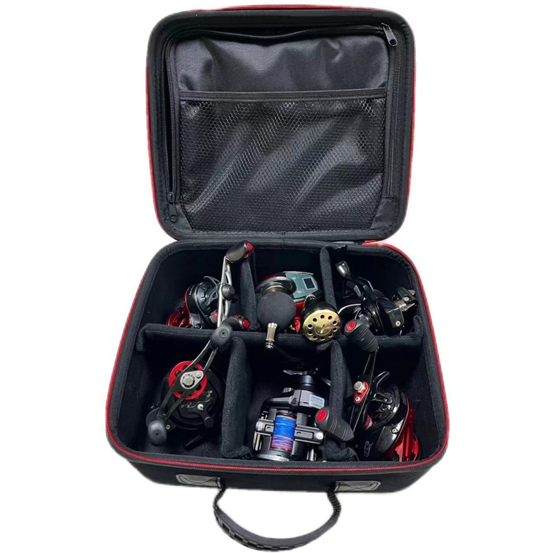 6格渔轮收纳包路亚轮纺车轮便携渔C具包钓鱼配件多功能工具钓鱼包