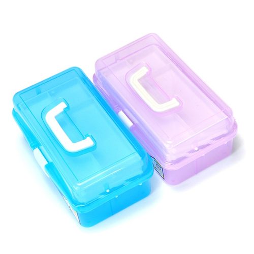 多功能手提国画水粉美术工具箱多层收纳箱学生画画塑料折叠储物箱