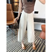 女春夏薄小个子W八九分休闲裤 巨遮胯弧形气球裤 韩系宽松阔腿裤