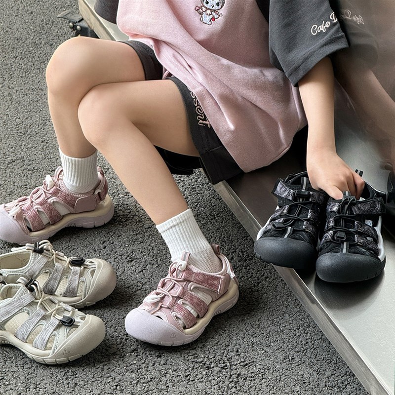 2025新款男童夏季网面镂空户外运动凉鞋女童透气沙滩鞋儿童溯溪鞋