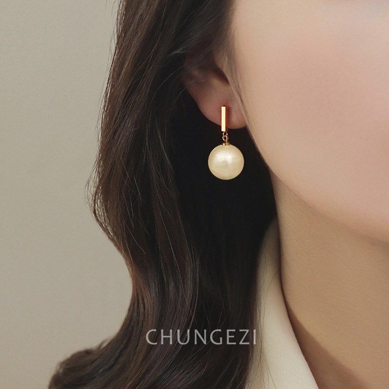 气质棉花珍珠球球耳坠耳夹女无耳洞耳钉蚊香盘耳饰百搭通勤耳环潮,饰品/流行首饰/时尚饰品新,耳夹,淘宝优惠券,粉丝福利购,淘宝优惠卷