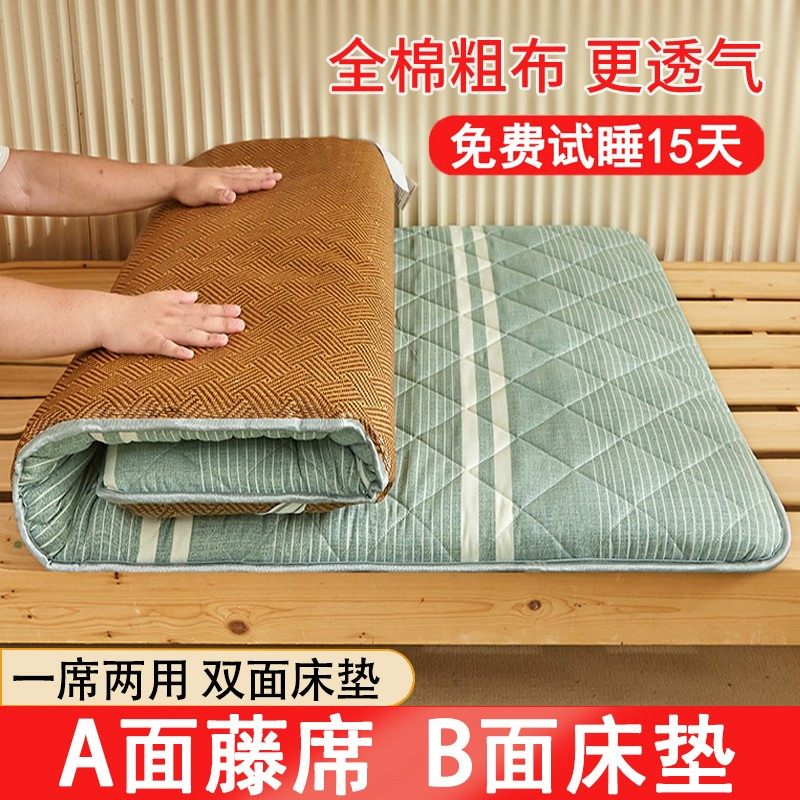 冬夏两用学生床垫软垫子宿舍专用单人凉席榻榻米夏季薄款双面垫褥