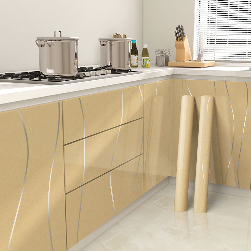 厨房橱柜翻新改造贴纸防水防潮防油自粘烤漆加厚旧柜子家具改色贴