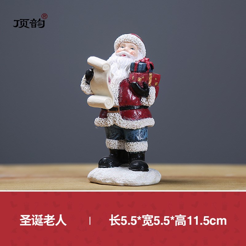 创意圣诞树脂工艺品 卡通圣诞微景观装饰品礼物家居圣诞节摆件
