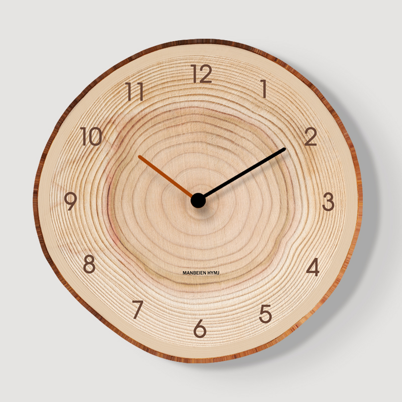北欧艺术钟表年轮挂钟客厅静音简约时钟挂墙现代时尚创意个性挂表