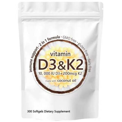 K热销维生素D3+K2胶囊180粒/300粒爆品现货直发