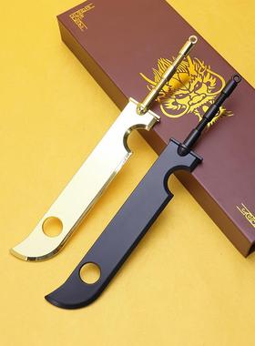 忍者迷你道具22CM再不斩兵器斩首大刀黑色金色金属工艺品模型摆件
