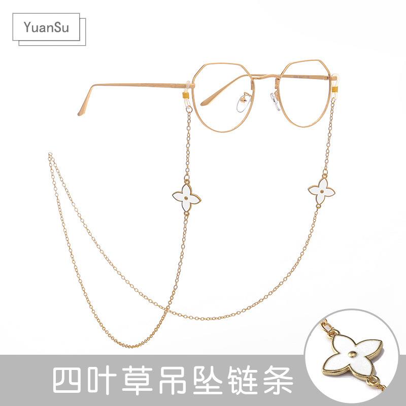 【原宿眼镜】ins风格四叶草链条 潮流精美百搭防滑挂脖眼镜装饰链
