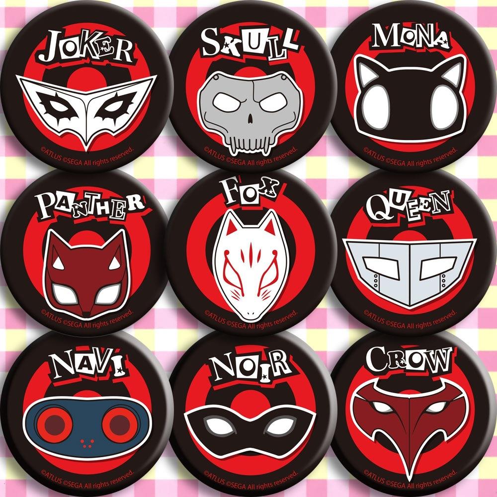 女神异闻录5 面具主题徽章9枚58mm 二次元游戏动漫周边海报亚吧唧